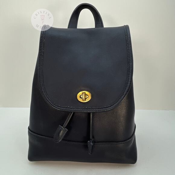 Vintage Coach Large Daypack Backpack 9791 Navy 1998 Costa Rica main image 7
